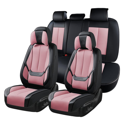 Coverado Car Seat Covers, Seat Covers for Cars, Waterproof Leather Auto Seat Protectors, Leather Car Seat Cushion, Car Interiors Accessories Universal Fit for Most Cars