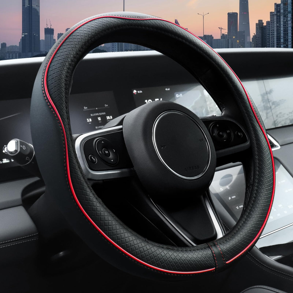 Durable Car Steering Wheel Cover with Comfortable Grip