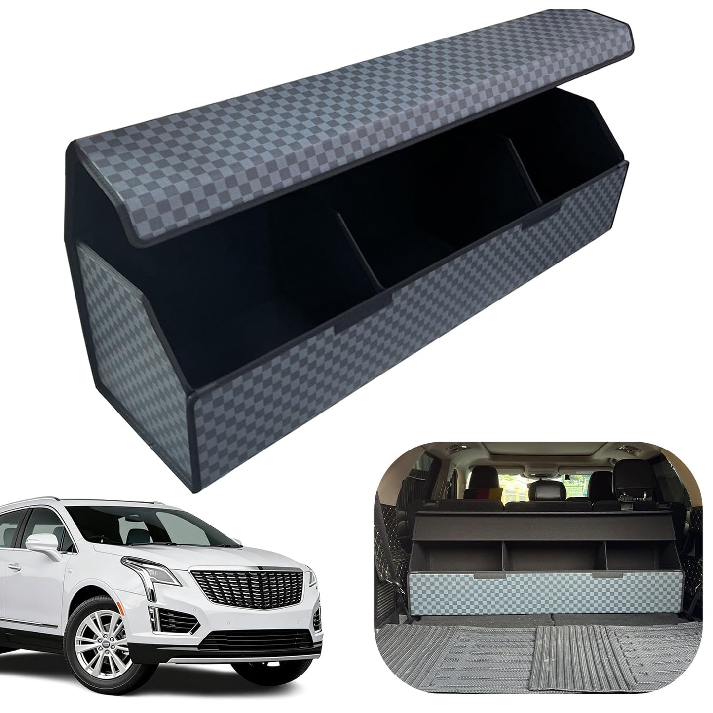 Leather Car Trunk Organizer with Large Storage Capacity