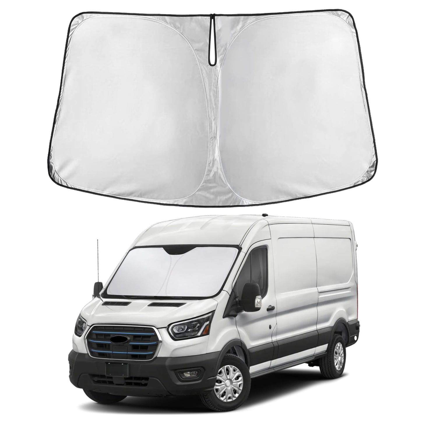Reflective RV Windshield Sunshade for UV & Heat Protection