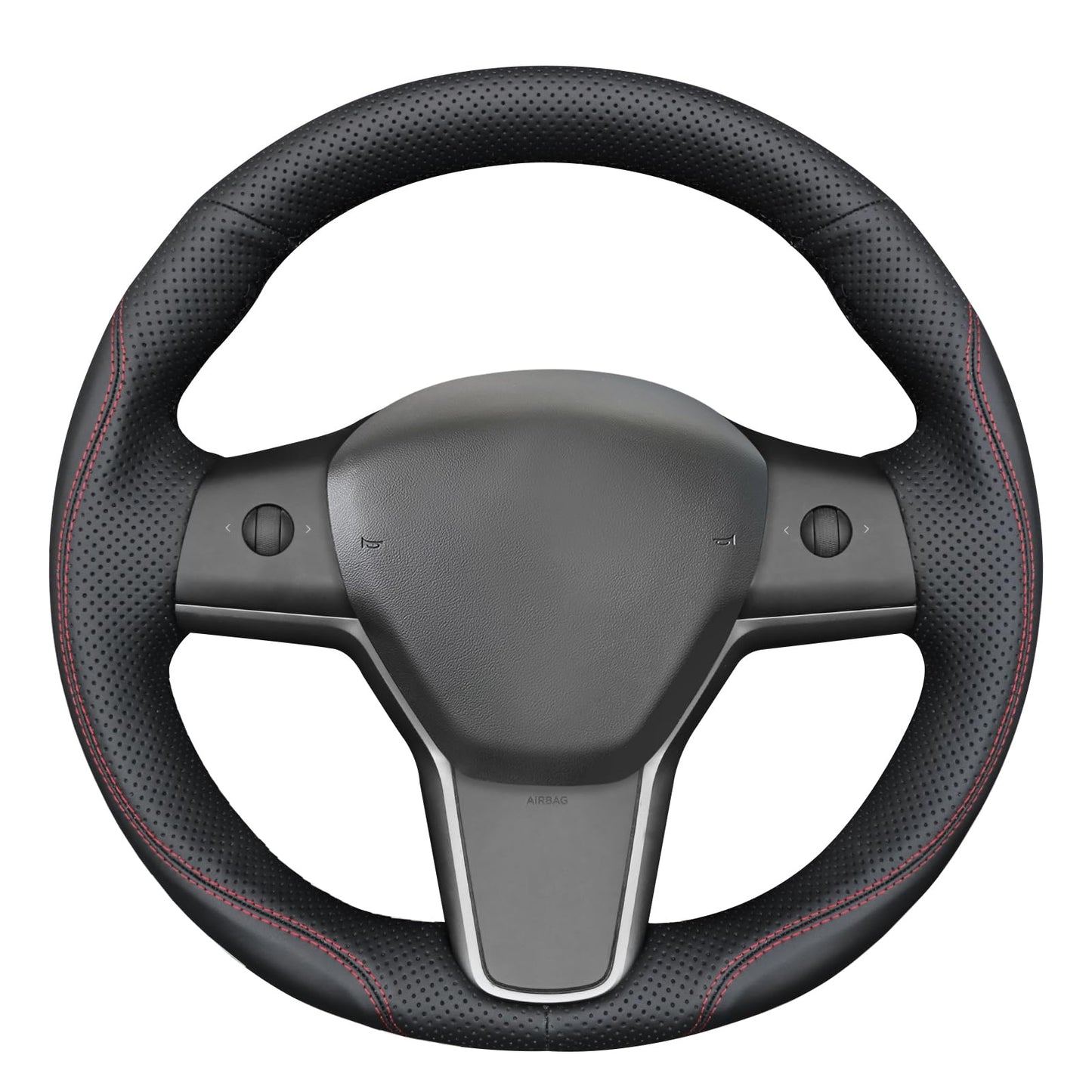 Hand-Stitched Suede Steering Wheel Cover Wrap