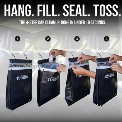 Disposable Hanging Car Trash Bags for Easy Cleanup