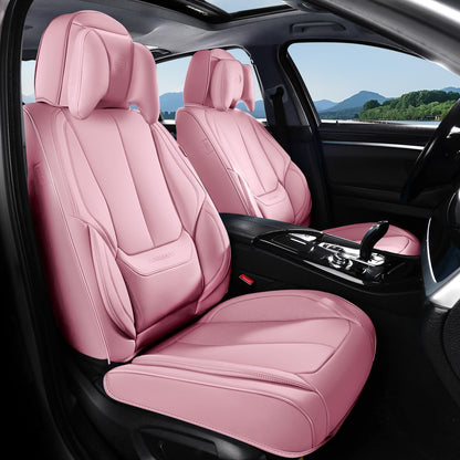 Coverado Car Seat Covers, Seat Covers for Cars, Waterproof Leather Auto Seat Protectors, Leather Car Seat Cushion, Car Interiors Accessories Universal Fit for Most Cars