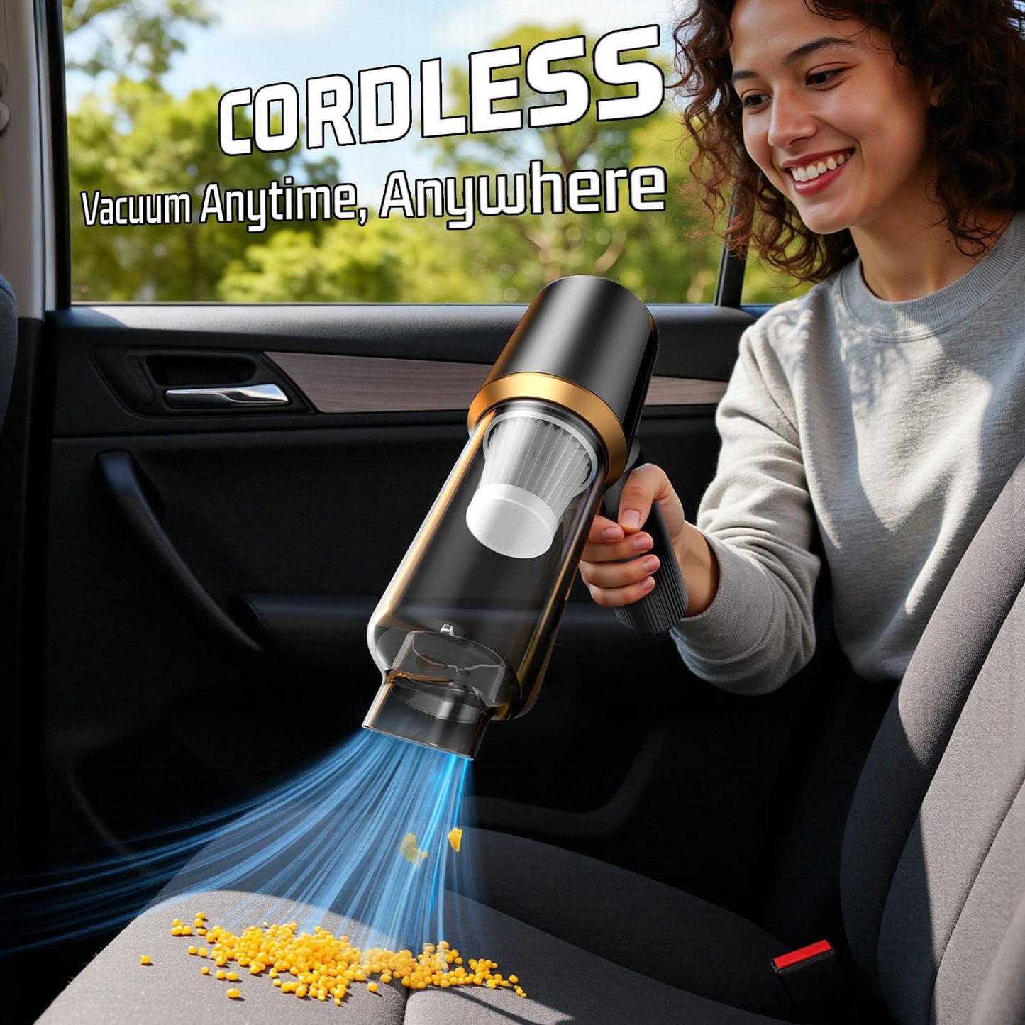 7-in-1 Cordless Car Vacuum with Powerful 16000Pa Suction