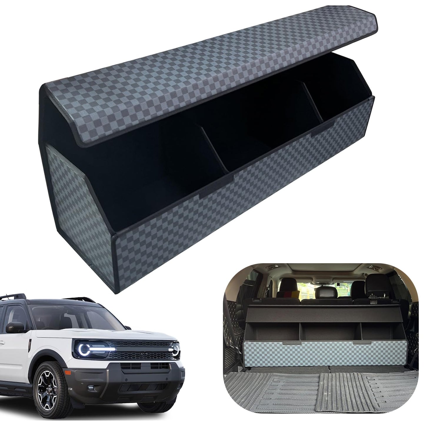 Leather Car Trunk Organizer with Large Storage Capacity