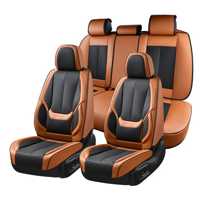 Coverado Car Seat Covers, Seat Covers for Cars, Waterproof Leather Auto Seat Protectors, Leather Car Seat Cushion, Car Interiors Accessories Universal Fit for Most Cars