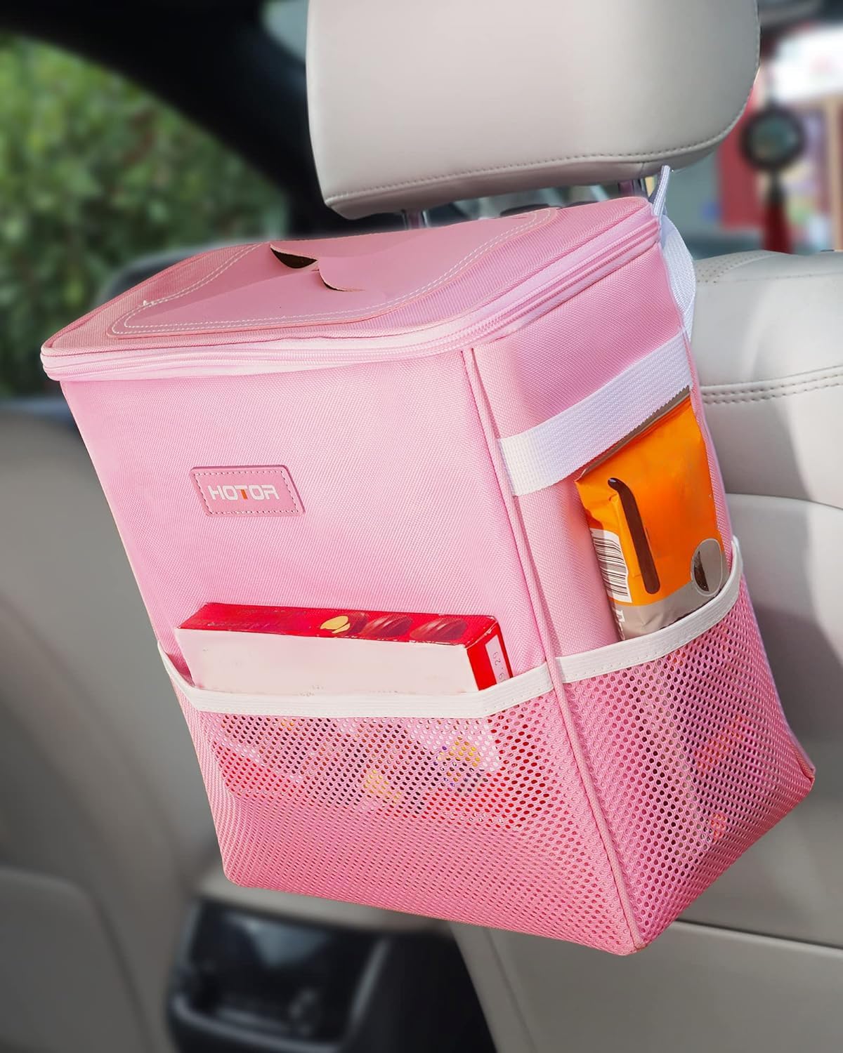 Leakproof Car Trash Can & Compact Interior Organizer