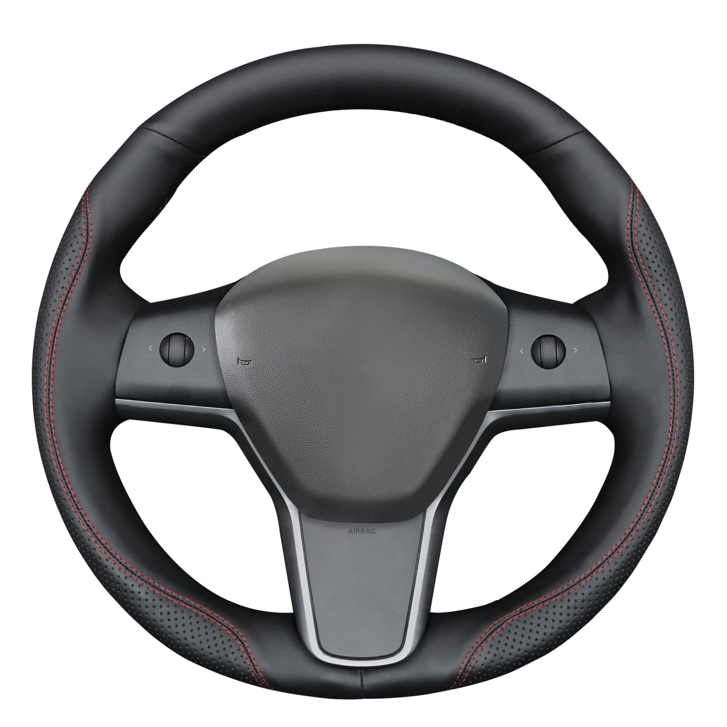 Hand-Stitched Suede Steering Wheel Cover Wrap