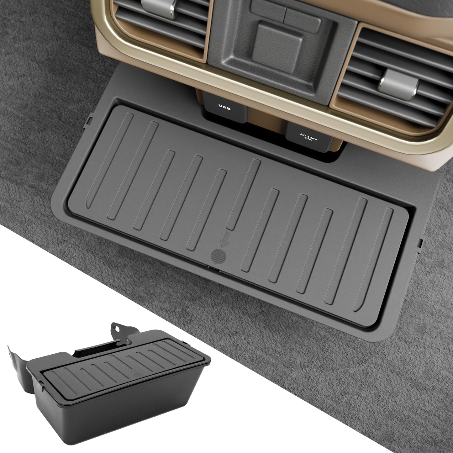 Compact Car Trash Can with Leakproof Interior Design