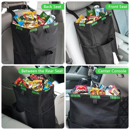 Leakproof Mini Car Trash Can with Lid & Cup Holder Fit