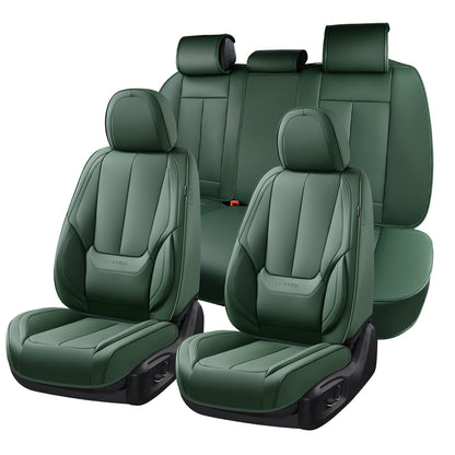 Coverado Car Seat Covers, Seat Covers for Cars, Waterproof Leather Auto Seat Protectors, Leather Car Seat Cushion, Car Interiors Accessories Universal Fit for Most Cars
