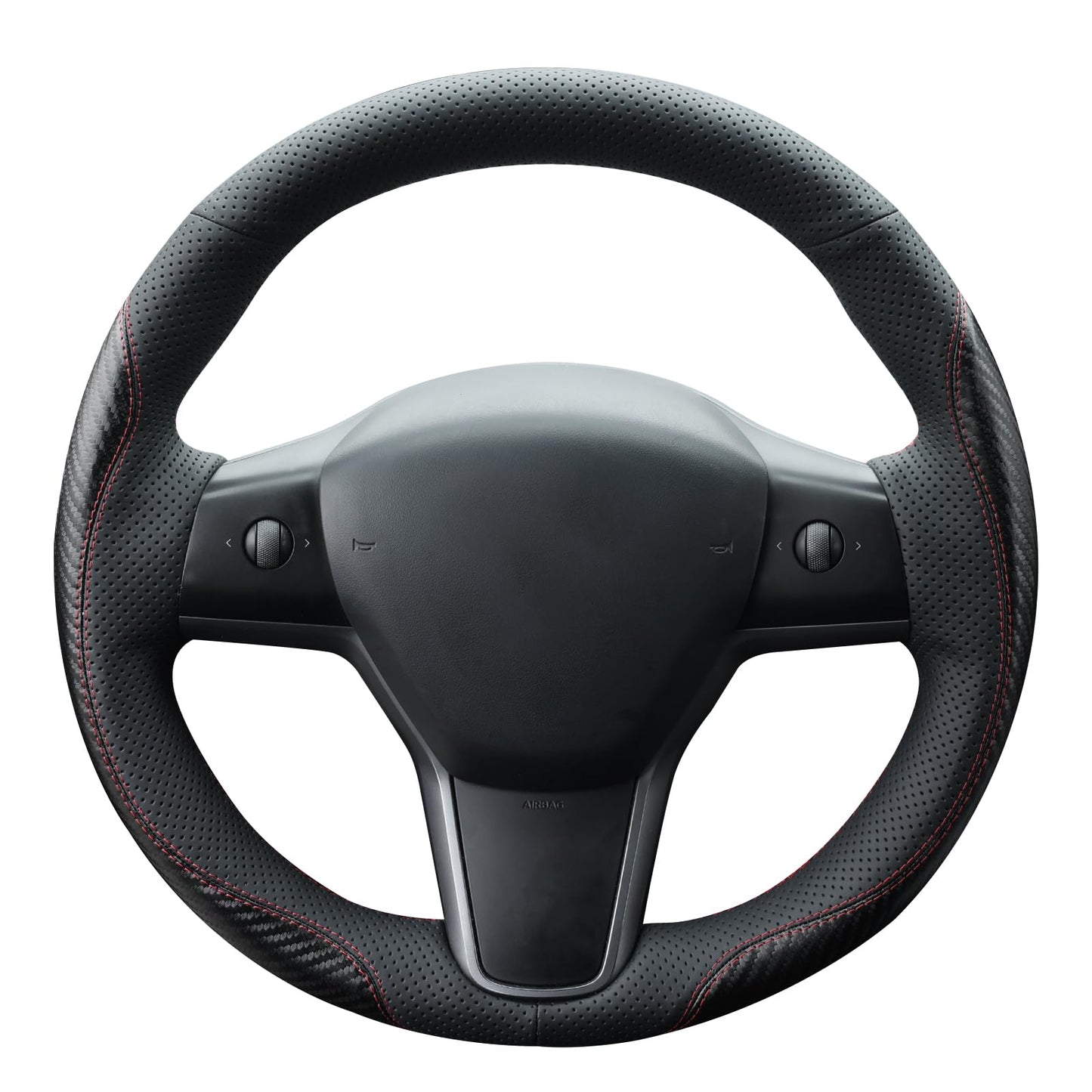 Hand-Stitched Suede Steering Wheel Cover Wrap