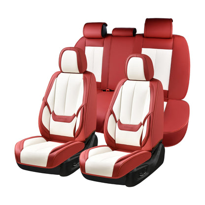 Coverado Car Seat Covers, Seat Covers for Cars, Waterproof Leather Auto Seat Protectors, Leather Car Seat Cushion, Car Interiors Accessories Universal Fit for Most Cars