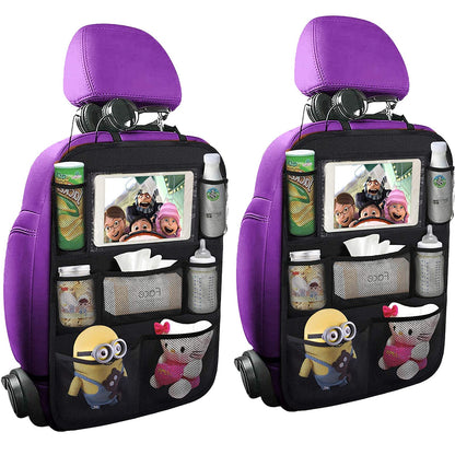 Backseat Car Organizer with Touchscreen Tablet Holder