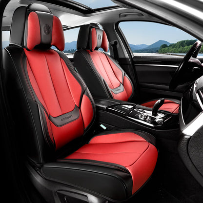 Coverado Car Seat Covers, Seat Covers for Cars, Waterproof Leather Auto Seat Protectors, Leather Car Seat Cushion, Car Interiors Accessories Universal Fit for Most Cars