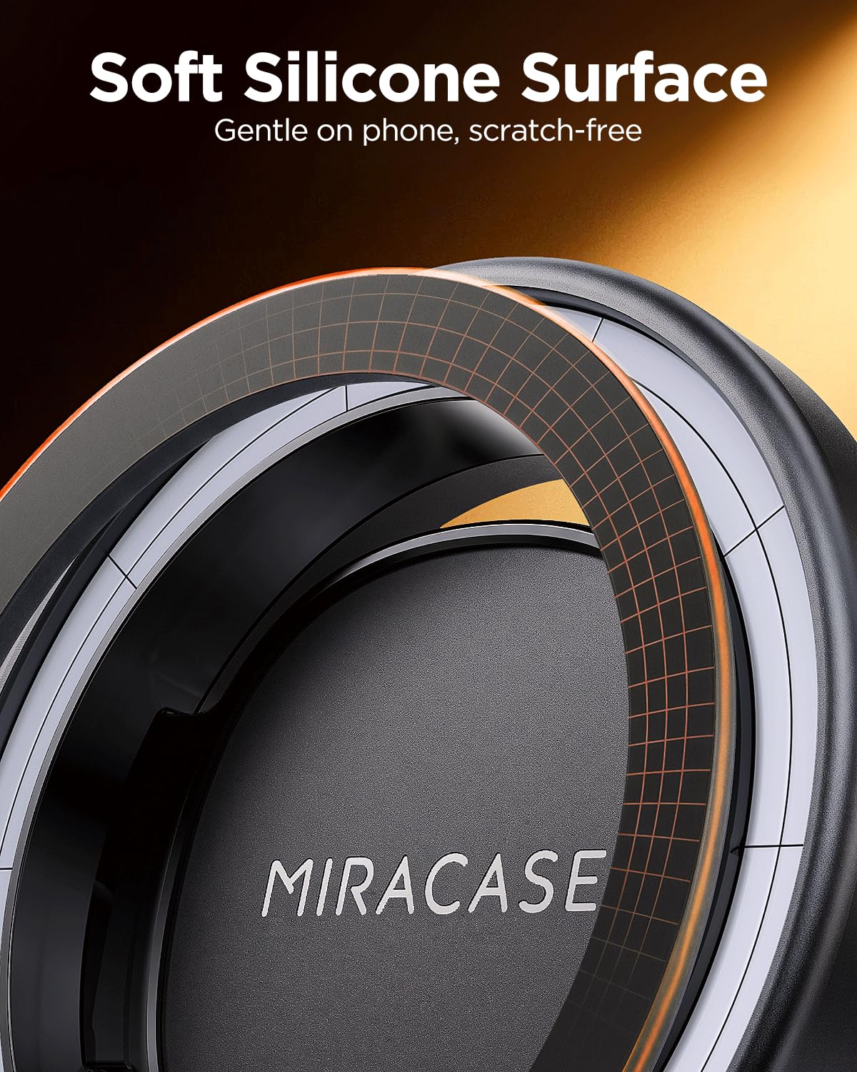 Magnetic Car Phone Mount with Strong Suction Base