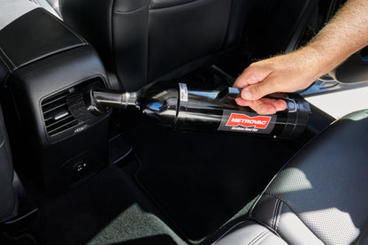 Cordless Handheld Car Vacuum in Black & Stainless Steel