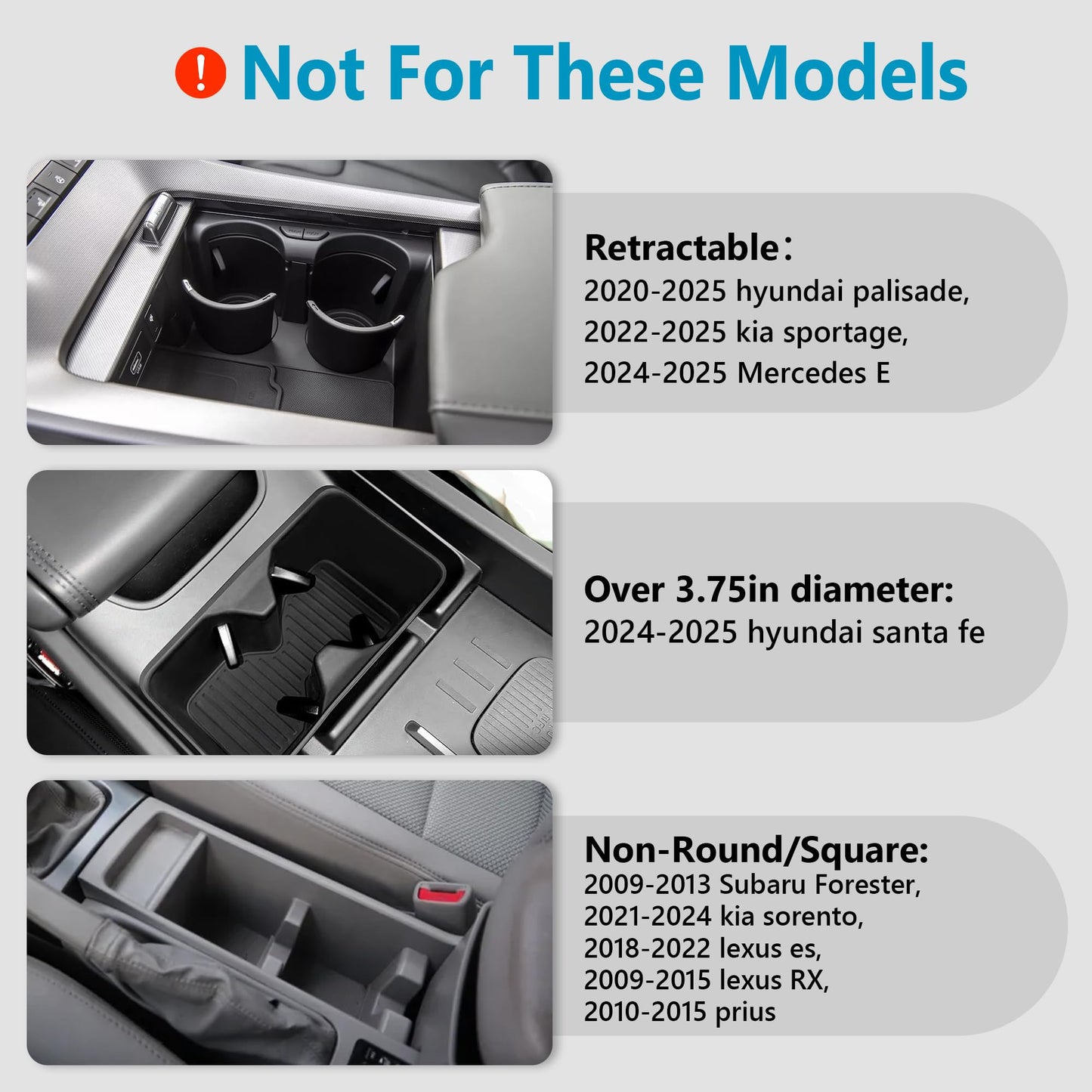Adjustable Car Cup Holder Expander for Large Bottles