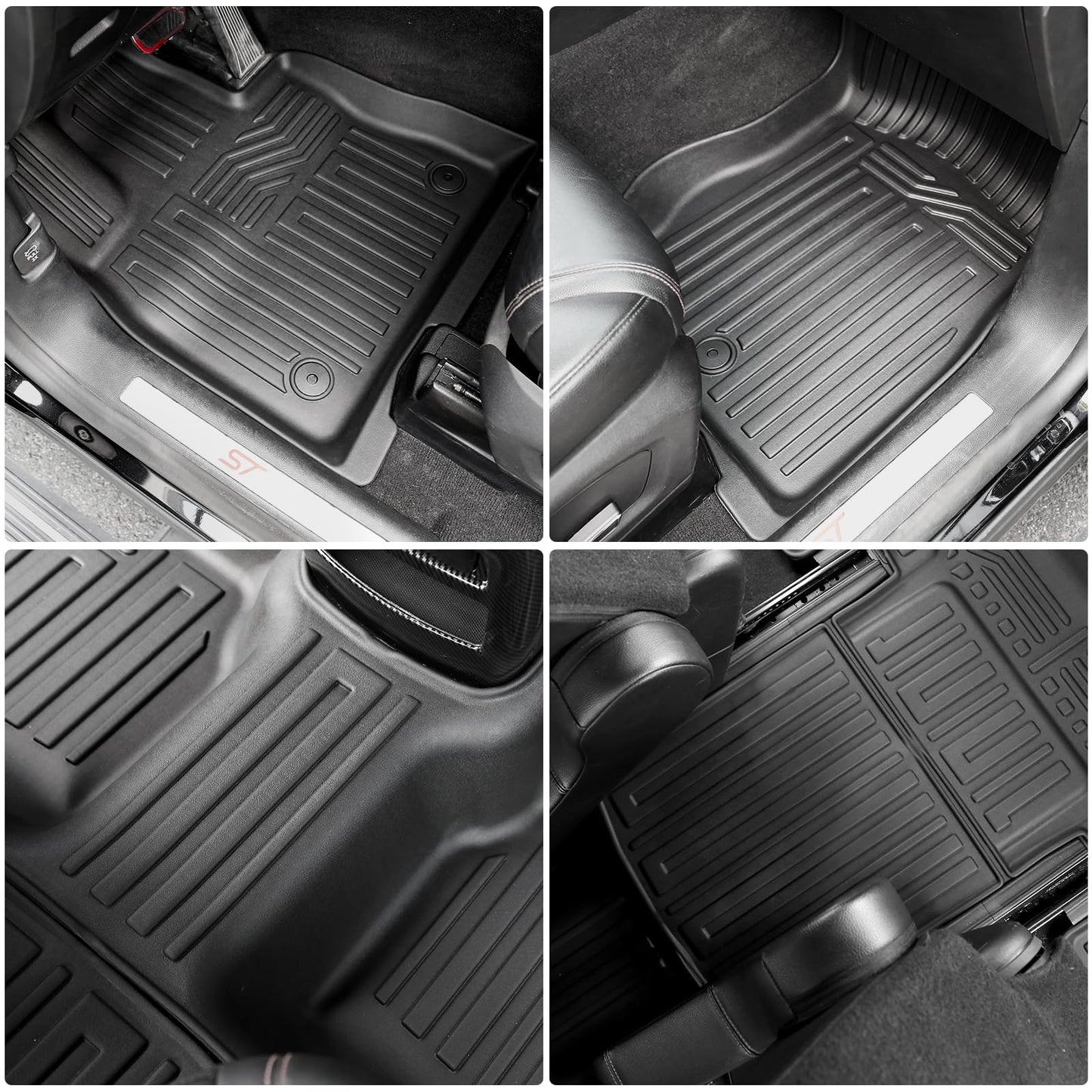 All-Weather Floor Mats for 6-Seat SUVs Full Set