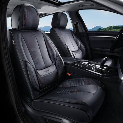 Coverado Car Seat Covers, Seat Covers for Cars, Waterproof Leather Auto Seat Protectors, Leather Car Seat Cushion, Car Interiors Accessories Universal Fit for Most Cars