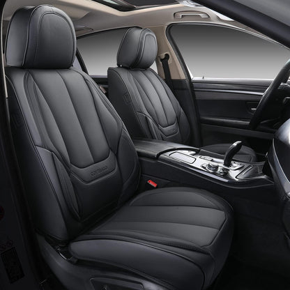 Coverado Car Seat Covers, Seat Covers for Cars, Waterproof Leather Auto Seat Protectors, Leather Car Seat Cushion, Car Interiors Accessories Universal Fit for Most Cars
