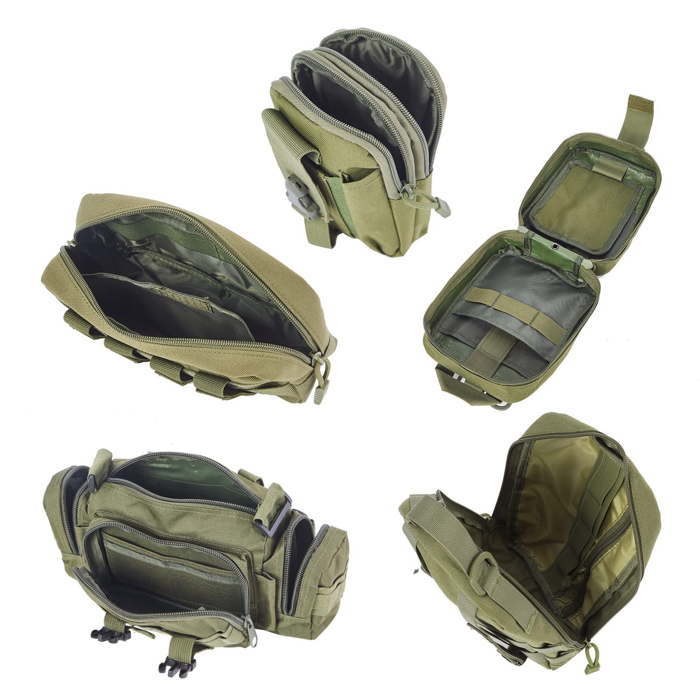 Tactical Car Seat Back Organizer with 5 Detachable Pouches