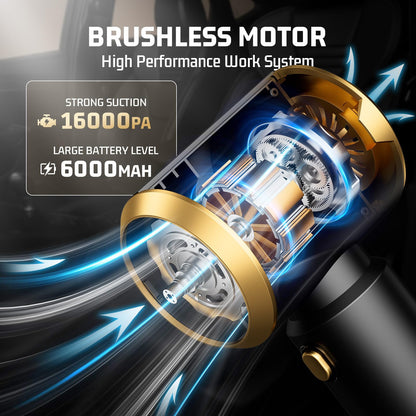 7-in-1 Cordless Car Vacuum with Powerful 16000Pa Suction