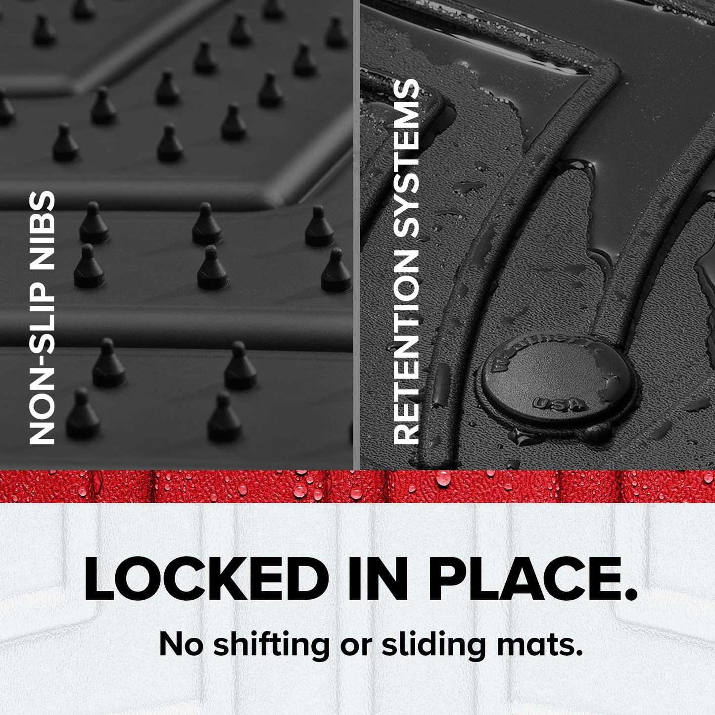 Custom Fit All-Weather Floor Mats Full Set in Cocoa