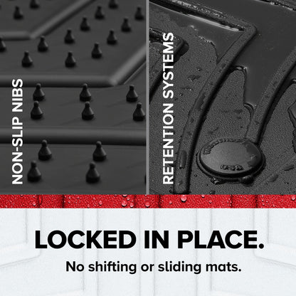 Custom Fit All-Weather Floor Mats Full Set in Cocoa