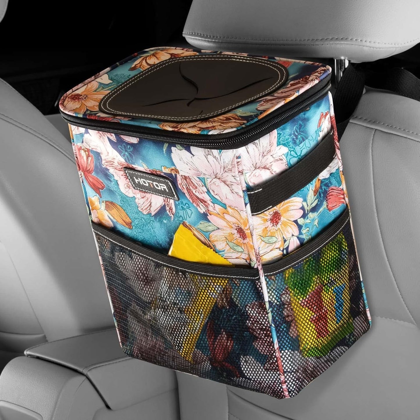 Leakproof Car Trash Can & Compact Interior Organizer