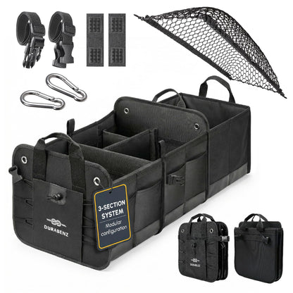 Durable Folding Trunk Organizer with Multi-Compartment Storage