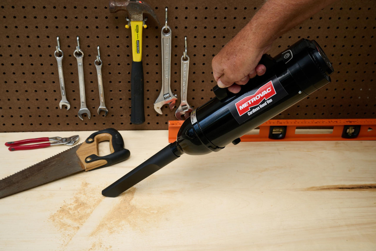 Cordless Handheld Car Vacuum in Black & Stainless Steel