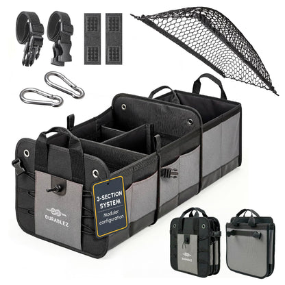 Durable Folding Trunk Organizer with Multi-Compartment Storage
