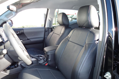 Clazzio 2020-2023 Toyota Tacoma Double Cab Power Driver Seat Black Leather Seat Cover