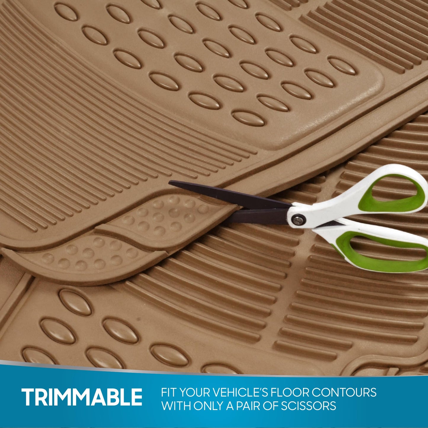 Clear All-Weather Car Floor Mats with Anti-Slip Grip