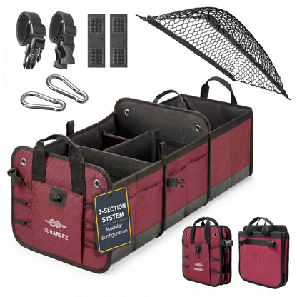 Durable Folding Trunk Organizer with Multi-Compartment Storage