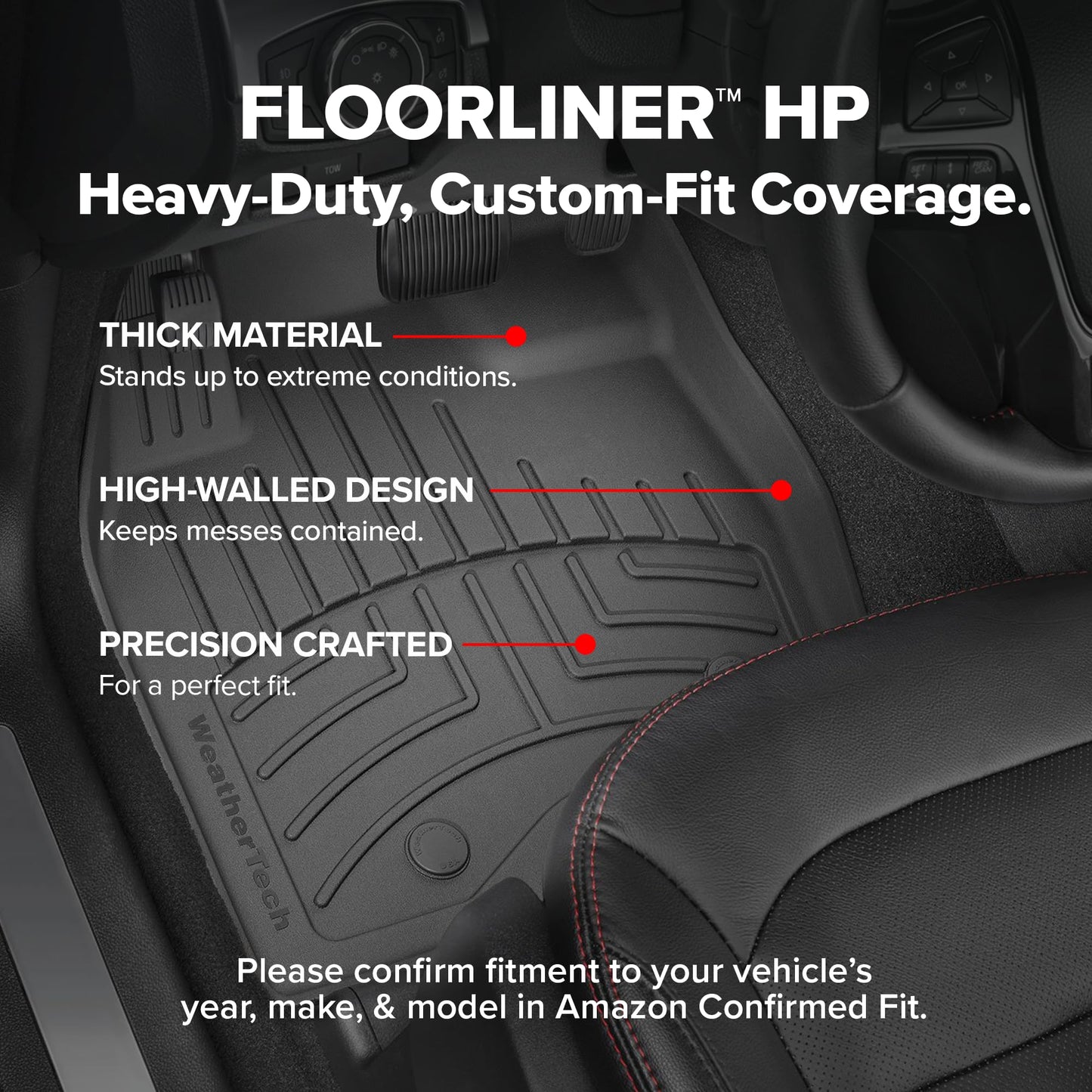 Custom Fit All-Weather Floor Mats Full Set in Cocoa