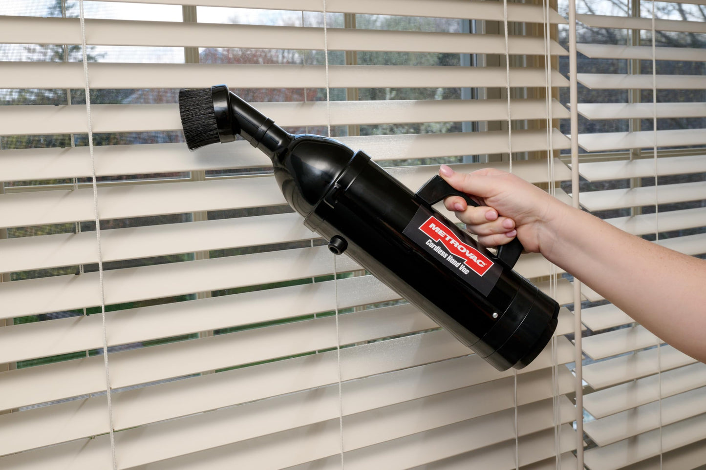 Cordless Handheld Car Vacuum in Black & Stainless Steel