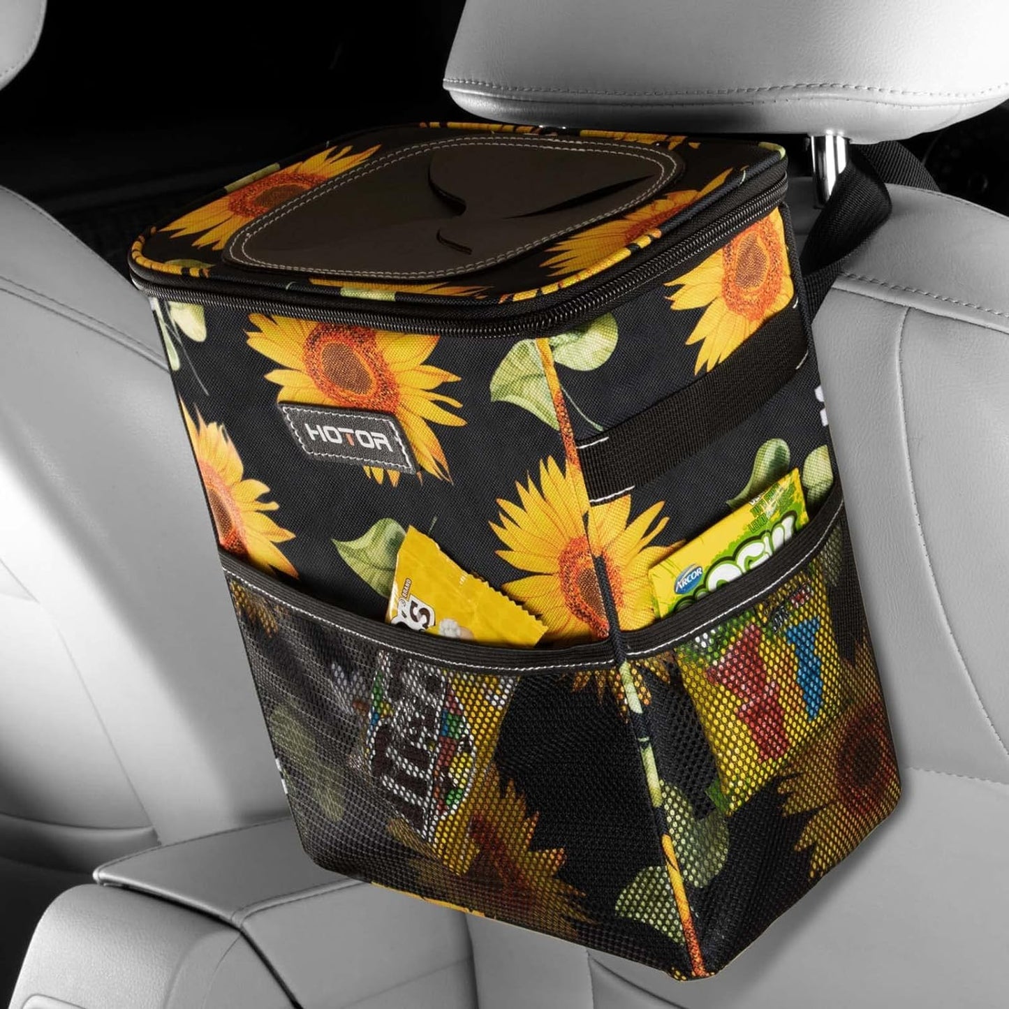 Leakproof Car Trash Can & Compact Interior Organizer