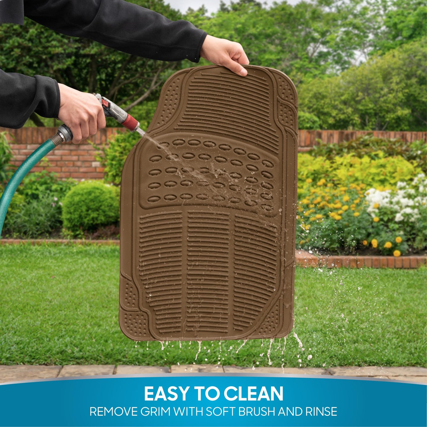 Clear All-Weather Car Floor Mats with Anti-Slip Grip