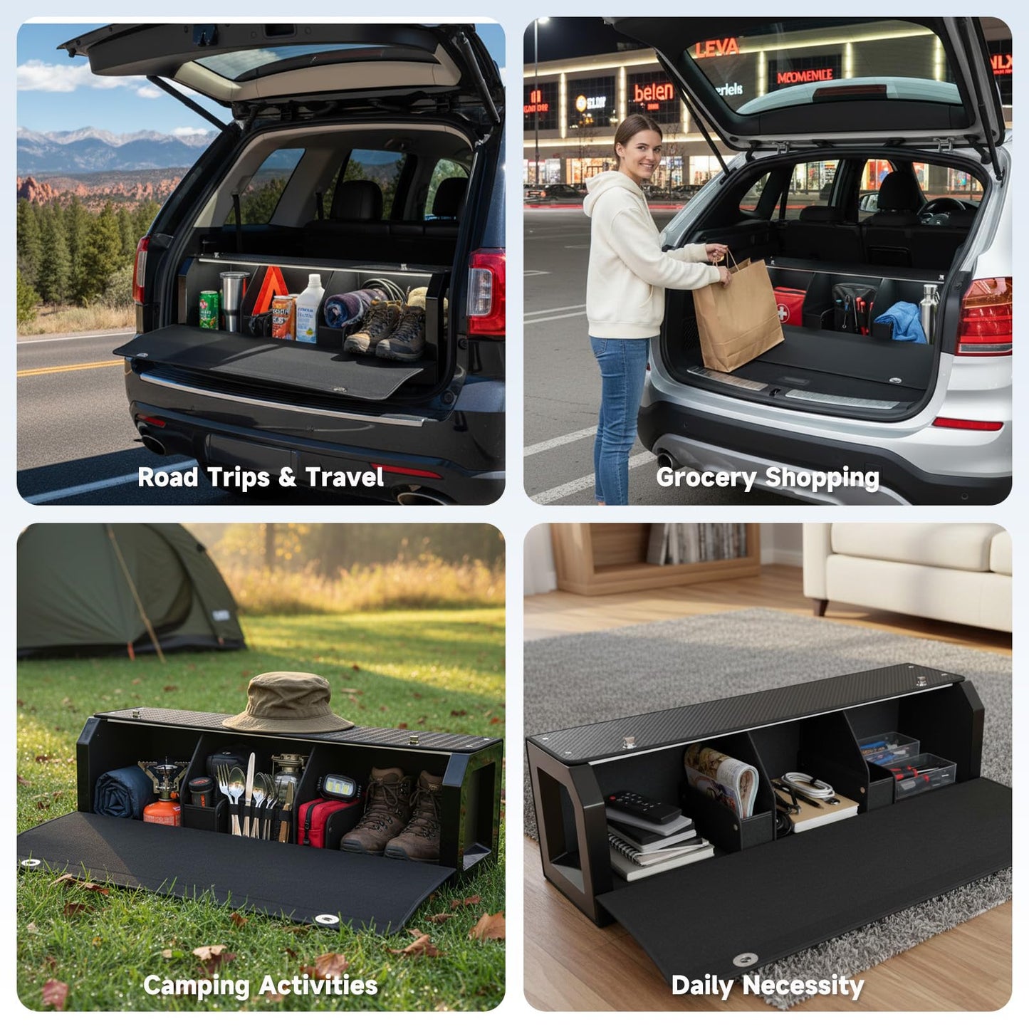 Expandable Car Trunk Organizer with Multiple Size Options