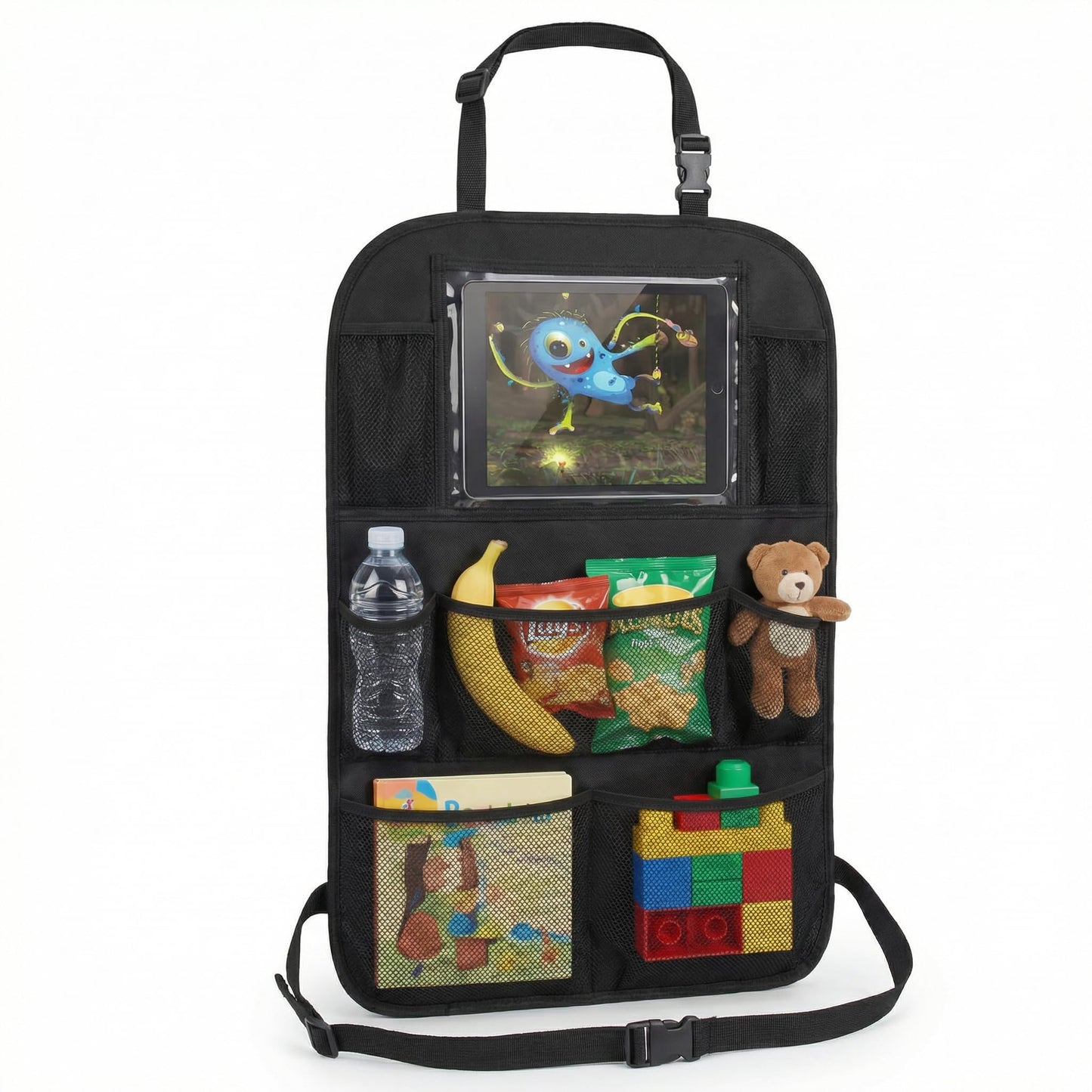 Backseat Car Organizer with Touchscreen Tablet Holder