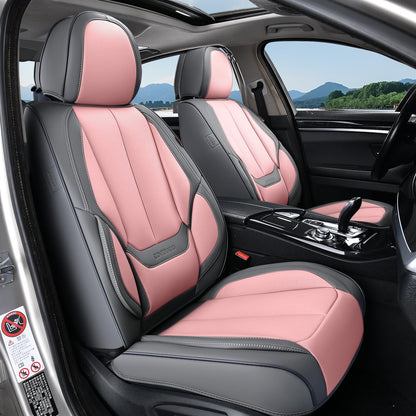 Coverado Car Seat Covers, Seat Covers for Cars, Waterproof Leather Auto Seat Protectors, Leather Car Seat Cushion, Car Interiors Accessories Universal Fit for Most Cars