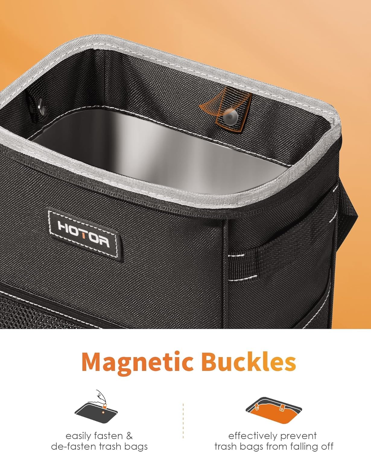 Leakproof Car Trash Can & Compact Interior Organizer