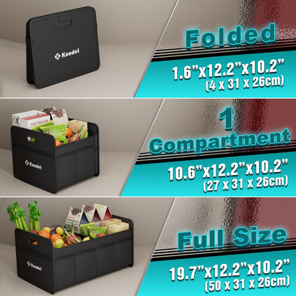 Foldable Car Trunk Organizer with Multi-Compartment Storage