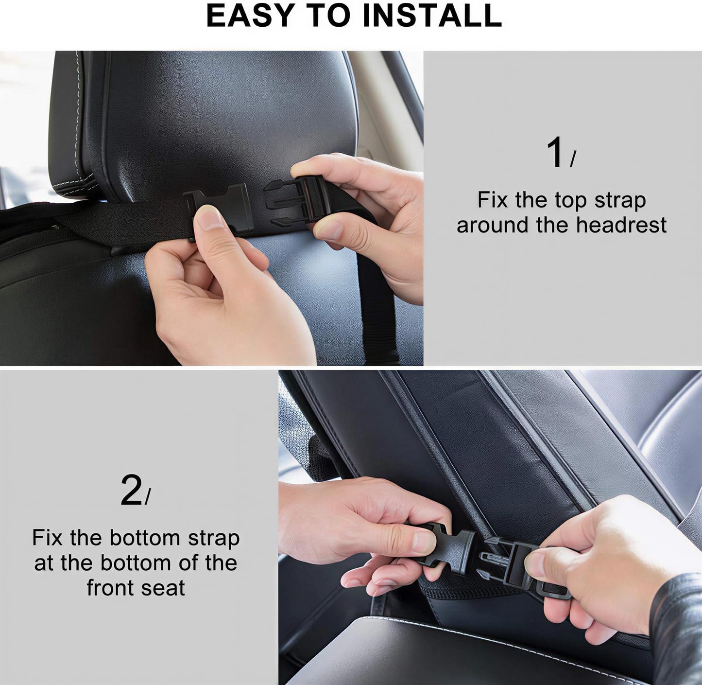 Backseat Car Organizer with Touchscreen Tablet Holder