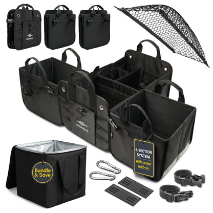 Durable Folding Trunk Organizer with Multi-Compartment Storage
