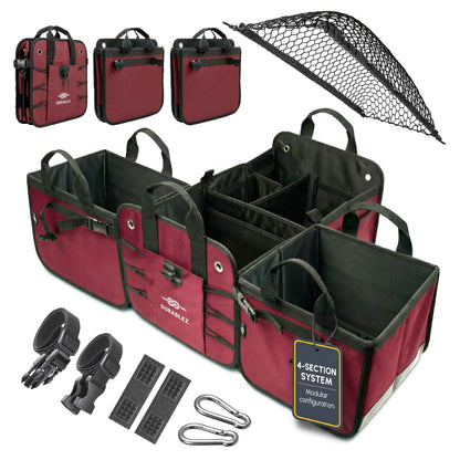 Durable Folding Trunk Organizer with Multi-Compartment Storage