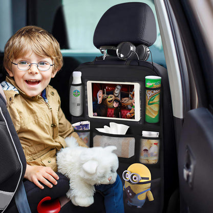 Backseat Car Organizer with Touchscreen Tablet Holder