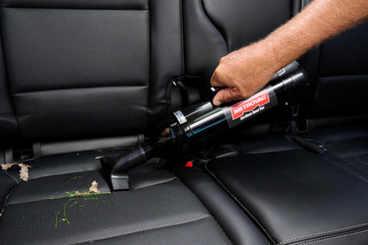 Cordless Handheld Car Vacuum in Black & Stainless Steel